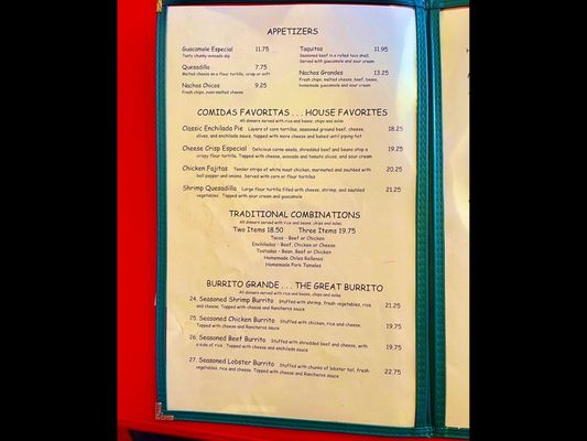 Hernandez Hideaway Restaurant menu 4