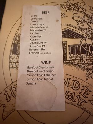 Hernandez Hideaway Restaurant menu 6
